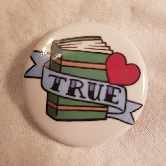 3/$20 pin sale!! Small True Love Bookish Pin - Picture 1 of 2